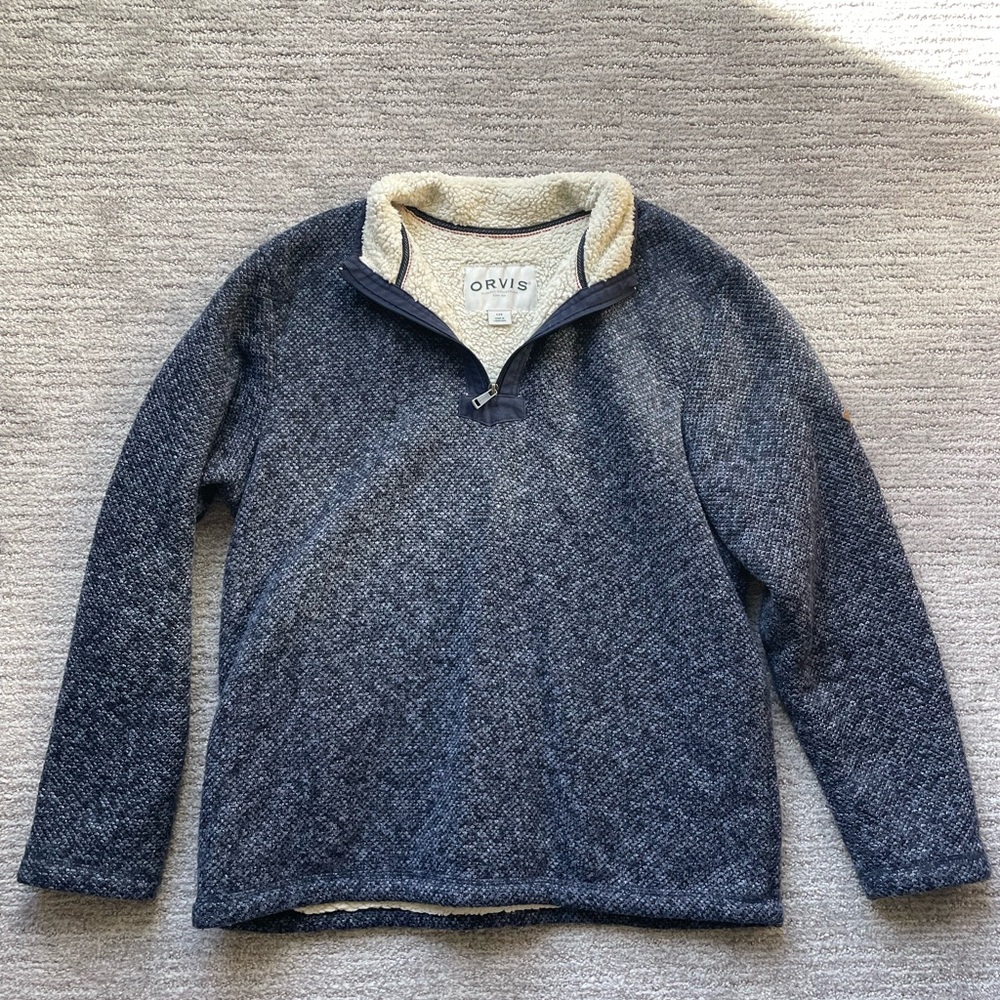 Orvis Men's Blue Sweater